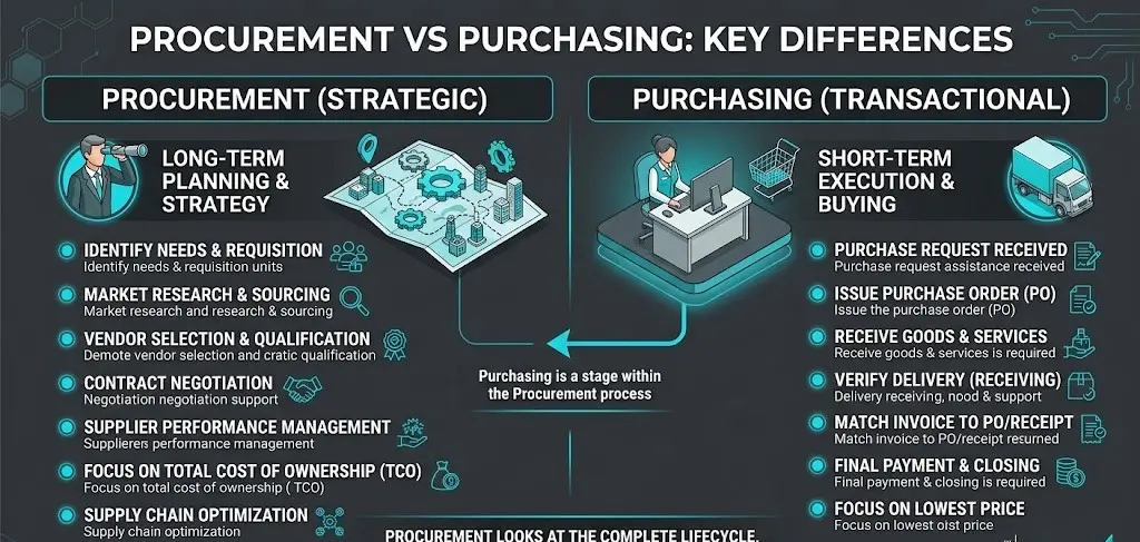 Procurement vs Purchasing